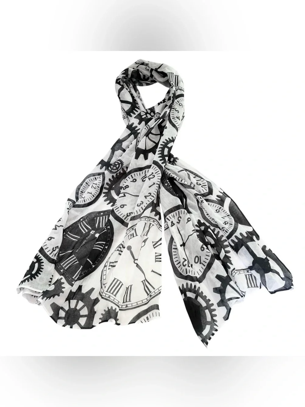 NYU Gallatin Clock & Gear Print Scarf